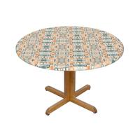 LKBNMCVRE Atomic Nappe ronde motif étoiles rétro résistant à l'eau avec motif imprimé élégant tissu polyester durable pour 101,6 à 127 cm ronde