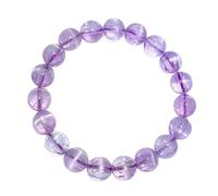 LKDCNUP Bracelet porte-bonheur, Bracelet améthyste for femmes - Bracelets de perles faits à la main for et hommes en cristal pierre violette