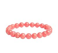 LKDCNUP Bracelet porte-bonheur, Bracelet en cristal Rose de qualité 7A, Rhodonite, ancienne Mine du brésil, pierre, perles rondes