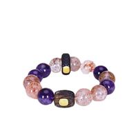 LKDCNUP Bracelet porte-bonheur, Bracelet en cristal Super Seven or noir, améthyste à la mode for femmes