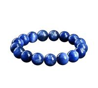 LKDCNUP Bracelet porte-bonheur, Bracelet en cyanite for femmes et hommes, connexion des chakras de la gorge, pierre communication d'équilibre