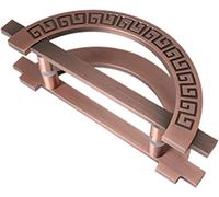 LKDCNUP Poignée de porte grange coulissante Remplacement poignée en aluminium, demi-lune classique chinoise, traction portes coulissantes robustesm (couleur: laiton, taille: diamètre 30 cm/11