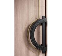 LKDCNUP Poignée de porte grange coulissante Remplacement poignée en aluminium, demi-lune classique chinoise, traction portes coulissantes robustesm (couleur: laiton, taille: diamètre 30 cm/11