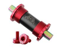LKfjnhePF BoîTier De PéDalier Supports de Bas en Alliage de Titane à vélo Essieu corréfond en céramique 103/107 / 110/113/119mm MTB Arbre de vélo Pliant Route(113MM Red)