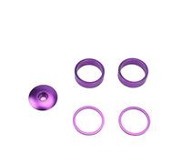 LKfjnhePF Directions VéLo Ensemble d'entretoises de Capuchon Tige vélo Ultra-léger 4-6 pièces entretoises en Aluminium Couvercle Casque et Kit 2mm/5mm/10mm Accessoires(Purple)