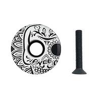 LKfjnhePF Directions VéLo VTT vélo de Route Tige Capuchon supérieur Bol Couvercle avec vis 28.6mm Tube Fourche Casque Cyclisme Accessoires(White Pattern B)