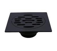 LKfjnhePF Siphon De Sol Drain de Douche carré Noir for Salle Bains, piège vidange Sol en Acier Inoxydable, Grille à déchets, Couvercle Rond, Filtre Cheveux(Ordinary)