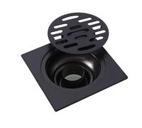 LKfjnhePF Siphon De Sol Siphons de Sol 10cm Acier Inoxydable Noir Drain Salle Bains Cuisine Douche Double carré Bain(Stainless 811511R-A)