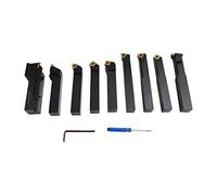 LKHDONG Lot de 9 outils de tournage de 20 mm avec support de serrage en acier avec mallette portable