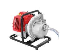 LKHDONG Pompe à eau à essence 1,7 CV auto-amorçante - Raccord 1" - Pompe pour eaux usées avec moteur 2 temps - Hauteur de refoulement 30 m - Débit 8100 l/h (style 2)