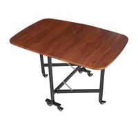 LKHDONG Table à manger pliante rectangulaire - Table de cuisine mobile - Table pliante multifonction - Table de cuisine - Table de salle à manger avec 6 roulettes verrouillables - 120 x 80 x 75 cm