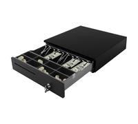 LKHDONG Tiroir-caisse électrique avec 5 compartiments pour billets et 8 pour pièces de monnaie, avec connexion RJ-12, 40,5 x 42,5 x 10 cm