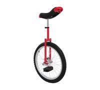 LKHDONG Unicycle Vélo monocycle unisexe de 20" avec poignées, draisie, entraînement d'équilibre max. 75 kg, béquille monocycle 78-90 cm, hauteur réglable (rouge)
