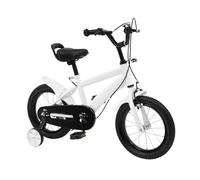 LKHDONG Vélo pour enfant de 14 pouces pour garçons et filles à partir de 3 | Vélo réglable en hauteur, avec roues jockey et double système de frein, quatre couleurs rotatives