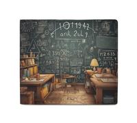 LKHDS Portefeuille de mathématiques d'école à deux volets avec fenêtre pour carte d'identité, portefeuille fin en cuir facile d'accès compact pour homme et femme