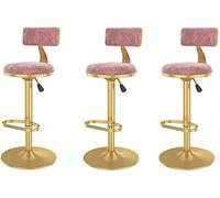 LKHGTR Barstools Ensemble de 3 tabourets de Bar de taboure de se Tabouret de Famille pivotant avec Un Dossier de Bar à Tabouret en Velours Rond à taboure Made in China