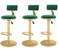 LKHGTR Barstools Ensemble de 3 tabourets de Bar de taboure de se Tabouret de Famille pivotant avec Un Dossier de Bar à Tabouret en Velours Rond à taboure Made in China