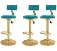 LKHGTR Barstools Ensemble de 3 tabourets de Bar de taboure de se Tabouret de Famille pivotant avec Un Dossier de Bar à Tabouret en Velours Rond à taboure Made in China