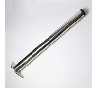 LKHGTR Ensemble de 2 Pattes de Meubles en Acier Inoxydable réglables pour la Cuisine Poute de Travail/unité/Bar 30 cm Les Jambes de Support Rondes Finition en Argent Made in China