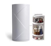 LKHGTR Étagère d'angle de Salle de Bain rotative à 360 degrés avec Armoire de Rangement à 4 Niveaux avec Porte-Serviette en Plusieurs Couches de Rangement pour Cuisine et Gris de nisation de Salle de