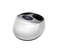 LKHLTBF Appareil de Massage des Pieds Intelligent avec télécommande Coussins d'air Chauffants 6d Rouleaux de pétrissage écran Tactile LCD 5 Modes 9 Niveaux d'intensité Massage shiatsu,Blanc
