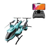 LKHLTBF Drone rc Pliable v10 avec caméra pour Enfants hélicoptère télécommandé 6 canaux décollage/atterrissage Automatique quadricoptère Rechargeable Les garçons de 7 à 14 Ans,B,Triple Battery