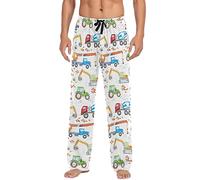 LKHVGY Pantalon de pyjama pour homme avec poches, Pelle tracteur multi-camions, XXL