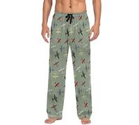 LKHVGY Pantalon de pyjama pour homme avec poches, S, M, L, XL, XXL, Avion multiple, S