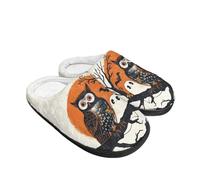 LKHVGY Pantoufles d'Halloween unisexes pour adultes - Chaudes - Confortables - Pour femme et homme, Eve Owl, 5.5/6.5 UK Wide