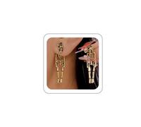 LKingel Boucles d'oreilles squelette d'Halloween pour femme - Fantôme gothique - Boucles d'oreilles pendantes punk - Crâne - Boucles d'oreilles à tige - Boucles d'oreilles de sorcière Emo