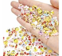 LKJAUOZ 100 Pièces Mini Abeille Décoration, Résine Miniatures, Micro Accessoires pour Maquette Maison Les Ornements de DIY Miniature House et Les Breloque de Manucure