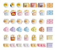 LKJAUOZ 100 Pièces Résine Mini Nourriture, Jouet Miniatures Objet Mi niature Accessoires pour Mi-ni Maisons de Poupées