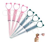 LKJAUOZ 6 Pièces Lance Pilule Chat Distributeur de pillules pour Chat avec Pointe Souple de sécurité réutilisable Plastique seringue medicaments Animaux pour Chats Chiens Bébé Animaux