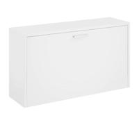 LKJephalotrop Banc à chaussures blanc avec assise 80 x 24 x 45 cm Armoire | Organisateur de chaussures compact pour couloir et couloir avec assise confortable et espace pour 5 à 6 paires de chaussures.