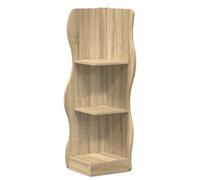 LKJephalotrop Étagère d'angle en chêne Sonoma 34 x 33 x 102 cm | Le motif ondulé moderne utilise de manière optimale les niches dans le salon et la chambre à coucher pour la décoration et