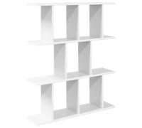 LKJephalotrop Étagère murale blanche 80 x 20 x 96 cm en bois | Étagère flottante polyvalente avec 11 compartiments pour le salon et le couloir. Rangement peu encombrant jusqu'à 25 kg de