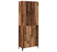 LKJephalotrop Highboard 2 pièces en bois vieilli 69,5 x 34 x 180 cm | Armoire polyvalente aspect bois vieilli pour salle à manger et salon. Offre un espace de rangement structuré avec 4 portes à