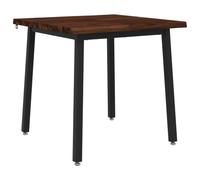 LKJephalotrop Live Edge Table à manger en bois massif d'acacia 60 x 55 x 75 | Table compacte 2 places en acacia avec bord d'arbre et structure en acier pour salle à manger ou salon.
