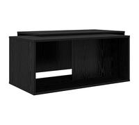 LKJephalotrop Lot de 2 tables basses aspect chêne noir | Lot de 2 tables d'appoint flexibles aspect chêne noir pour le salon, placées librement et faciles d'entretien.