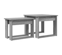 LKJephalotrop Lot de 2 tables basses en bois Sonoma gris 50 x 52 cm | Duo de table basse peu encombrante pour le salon. S'emboîtent les unes dans les autres, idéale comme table d'appoint à côté