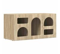 LKJephalotrop Meuble TV en chêne Sonoma 80 x 35 x 40 cm | Meuble TV compact à 5 compartiments pour le salon et la chambre à coucher offrant un espace structuré pour les supports