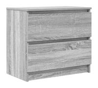 LKJephalotrop Meuble TV gris Sonoma 60 x 35 x 54 cm Meuble bas 2 tiroirs | Meuble TV compact pour salon et chambre à coucher avec 2 compartiments pour multimédia, décoration et livres.