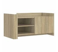 LKJephalotrop Table basse en chêne Sonoma - 100 x 50 x 50 cm - Table de | Table d'appoint compacte avec porte et compartiment de rangement pour salon et bureau. Montage flexible à gauche ou à droite.