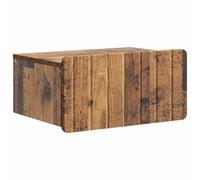 LKJephalotrop Table de chevet murale, tiroir en bois vieilli, 49 x 34,5 x | Console murale peu encombrante au look vintage pour chambre à coucher et salon. Offre un espace de rangement pratique grâce