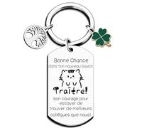 LKJHGF Cadeau Collègue Porte-clés,Cadeau Anniversaire Femme Homme,Porte-clés d'amitié,de Retraite,Depart Collegue de Travail Porte Clés Personnalisé Idee Ami (2)