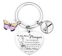 LKJHGF Cadeau Collègue Porte-clés Collègue Cadeau Anniversaire Femme Homme Porte-clés d'amitié Cadeau de Retraite Collègue Cadeau Depart Collegue Travail Porte Clés Personnalisé Idee Cadeau Amie (3)