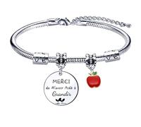 LKJHGF Cadeau Maitresse Bracelet Maîtresse Cadeau Maitresse d'école Cadeau Bracelet Femme Cadeau de fin d'année Scolaire Cadeau Maîtresse école Merci Maîtresse Merci Cadeau
