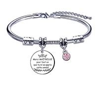 LKJHGF Cadeau Maitresse Bracelet Maîtresse Cadeau Maitresse d'école Cadeau Bracelet Femme Cadeau de fin d'année Scolaire Cadeau Maîtresse école Merci Maîtresse Merci Cadeau