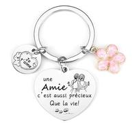LKJHGF Cadeau Meilleure Amie Femme Porte Clé Cadeau Anniversaire Femme Porte Clé Amitié Ami Original Utile Idée Porte Clef Meilleure Amie Soeur Original Pour Noel Anniversaire