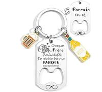 LKJHGF Cadeau Parrain Porteclef Chaque Frère Formidable Se Révèle Être Un Parrain Exceptionnel - Cadeau Futur Parrain - Surprise Annonce Grossesse Garçon/Fille Naissance Bébé Gender Reveal (1) (1)